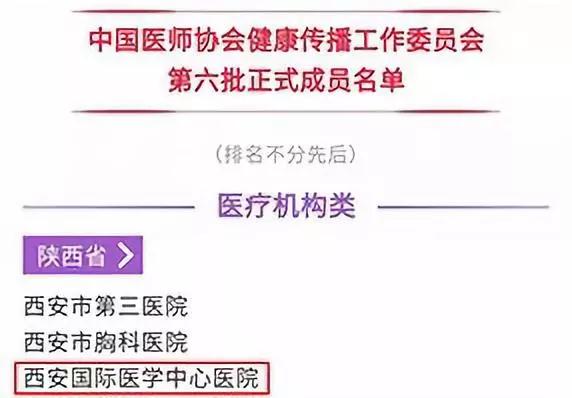 喜訊！西安國際醫(yī)學中心醫(yī)院成為中國醫(yī)師協(xié)會健康傳播工作委員會新成員！